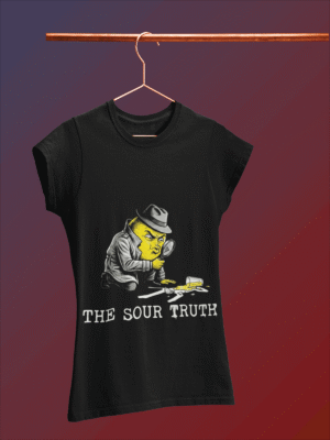 The Sour Truth: Anime Style Detective Lemon T-Shirt Women