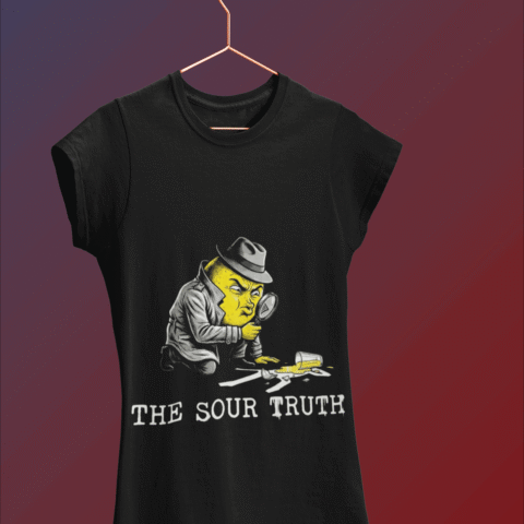 The Sour Truth: Anime Style Detective Lemon T-Shirt Women