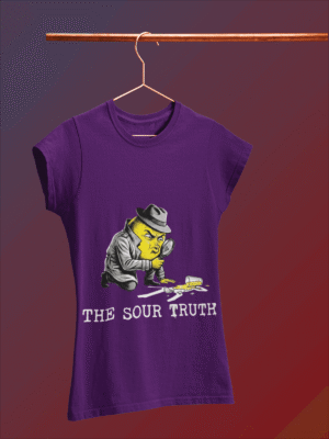 The-sour-truth-purple-woman lemon t-shirt
