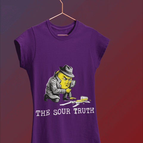The-sour-truth-purple-woman lemon t-shirt